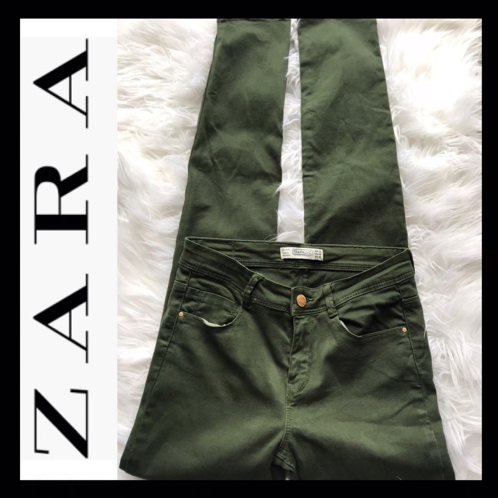 ZARA Olive Green Skinny Jean - Picture 5 of 6